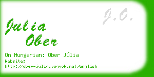 julia ober business card